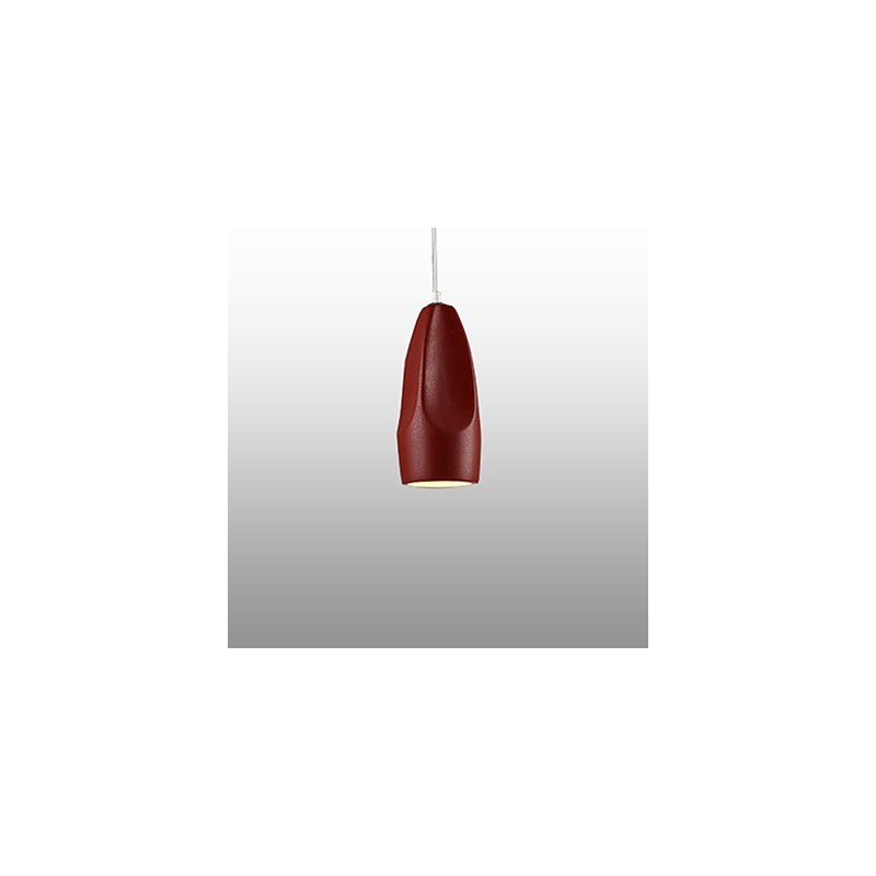 Lampadario a sospensione vintage retrò Tom Dixon in ceramica rossa