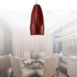 Lampadario a sospensione vintage retrò Tom Dixon in ceramica rossa