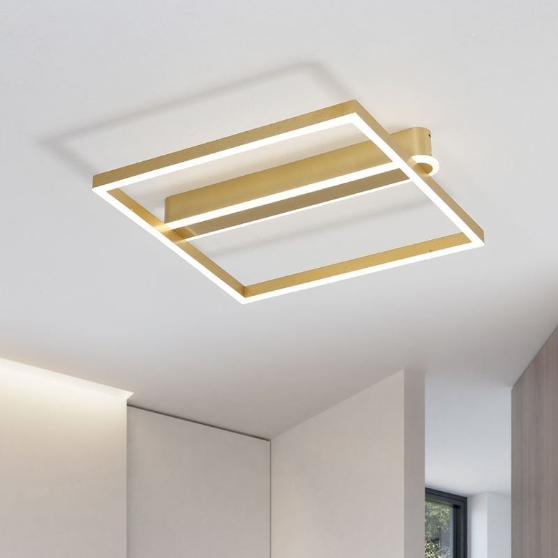 Plafoniera a filo quadrata in acrilico LED 50W dimmerabile 3000-6000K 50x50x8 cm