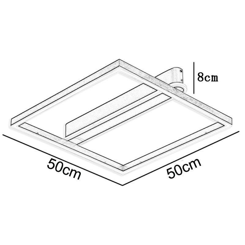 Plafoniera a filo quadrata in acrilico LED 50W dimmerabile 3000-6000K 50x50x8 cm