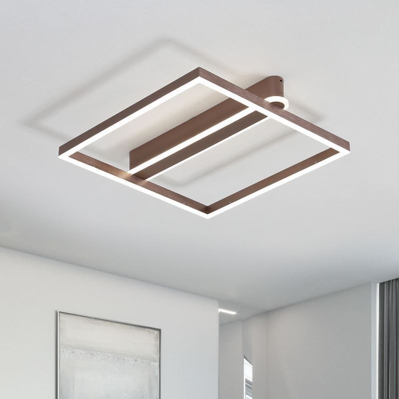 Plafoniera a filo quadrata in acrilico LED 50W dimmerabile 3000-6000K 50x50x8 cm