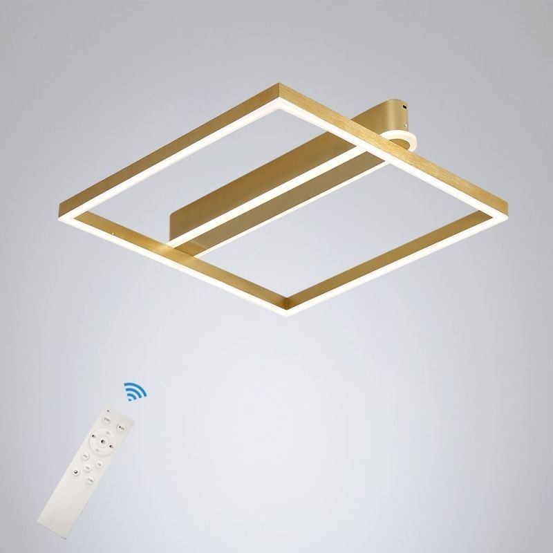 Plafoniera a filo quadrata in acrilico LED 50W dimmerabile 3000-6000K 50x50x8 cm