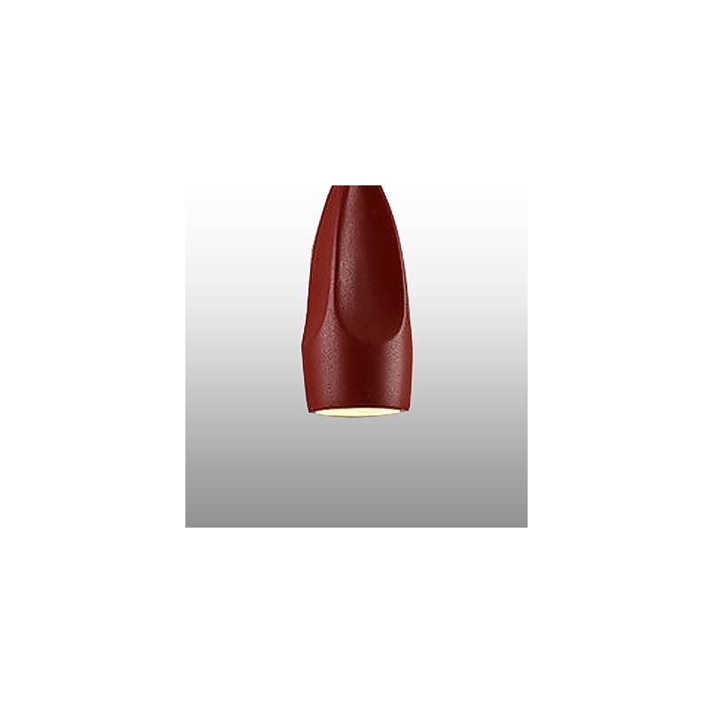 Lampadario a sospensione vintage retrò Tom Dixon in ceramica rossa