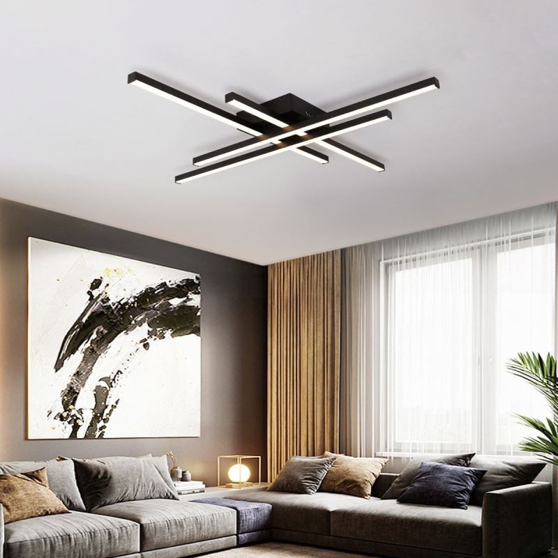 Plafoniera LED lineare a filo in acrilico