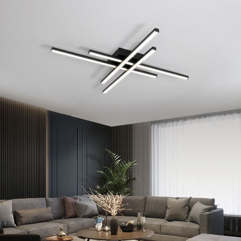 Plafoniera LED lineare a filo in acrilico