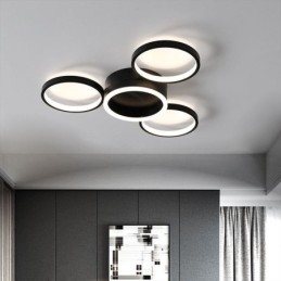 Plafoniera LED a 4 anelli 40 W 60 x 8 cm