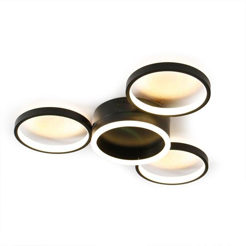 Plafoniera LED a 4 anelli 40 W 60 x 8 cm