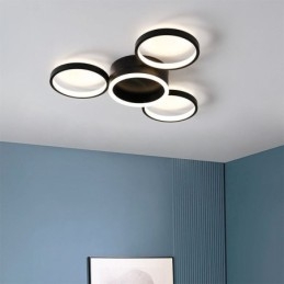 Plafoniera LED a 4 anelli 40 W 60 x 8 cm