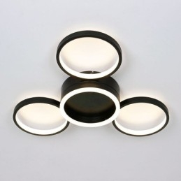 Plafoniera LED a 4 anelli 40 W 60 x 8 cm