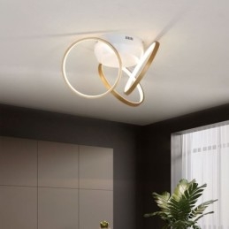 Plafoniera LED a filo Halo con anello in acrilico
