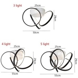 Plafoniera LED a filo Halo con anello in acrilico
