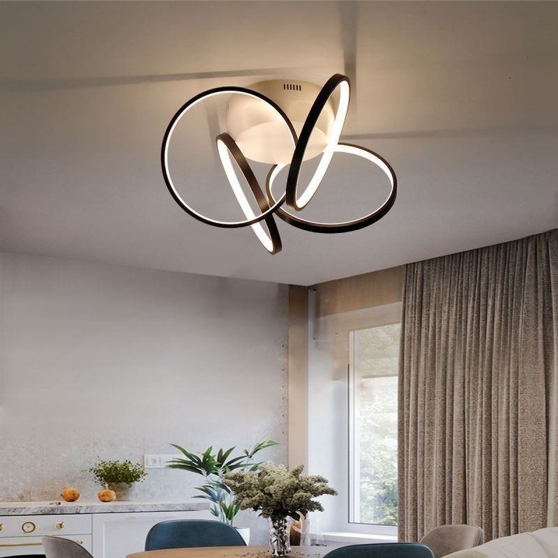 Plafoniera LED a filo Halo con anello in acrilico