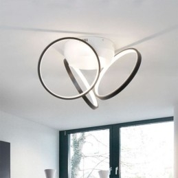 Plafoniera LED a filo Halo con anello in acrilico