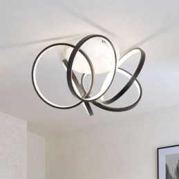 Plafoniera LED a filo Halo con anello in acrilico