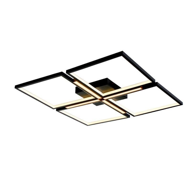 Plafoniera LED quadrata da soffitto a filo, acrilico, 50/60W, 55x7 cm / 66x7 cm