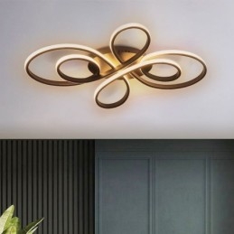 Plafoniera LED moderna a filo con nodo cinese 50W 80×48×8,5 cm