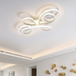 Plafoniera LED moderna a filo con nodo cinese 50W 80×48×8,5 cm