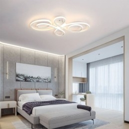 Plafoniera LED moderna a filo con nodo cinese 50W 80×48×8,5 cm
