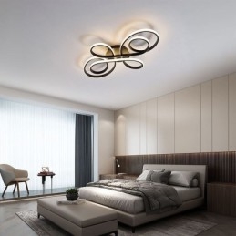 Plafoniera LED moderna a filo con nodo cinese 50W 80×48×8,5 cm