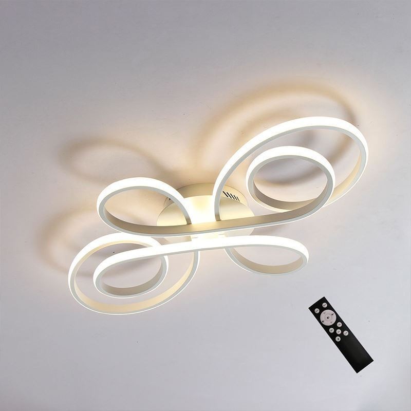 Plafoniera LED moderna a filo con nodo cinese 50W 80×48×8,5 cm