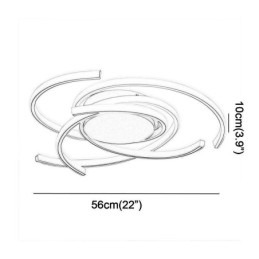 Plafoniera LED a filo moderna semplice 56 x 10 cm 40W