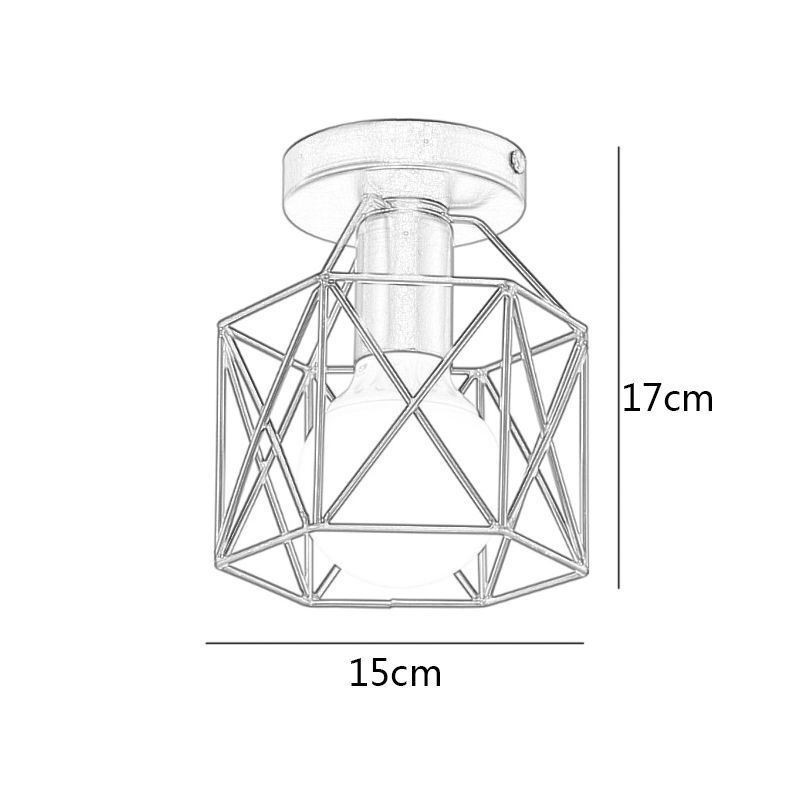 Plafoniera a soffitto con gabbia metallica E26/E27 15 x 17 cm