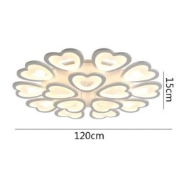Plafoniera LED a filo a forma di petalo e cuore