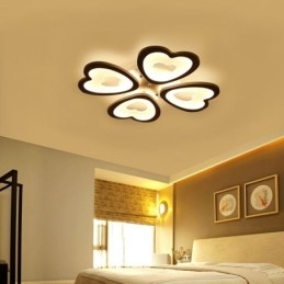Plafoniera LED a filo a forma di petalo e cuore