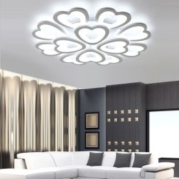 Plafoniera LED a filo a forma di petalo e cuore