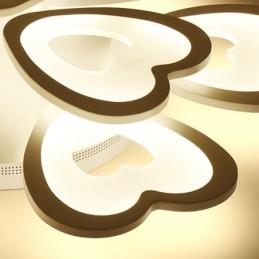 Plafoniera LED a filo a forma di petalo e cuore