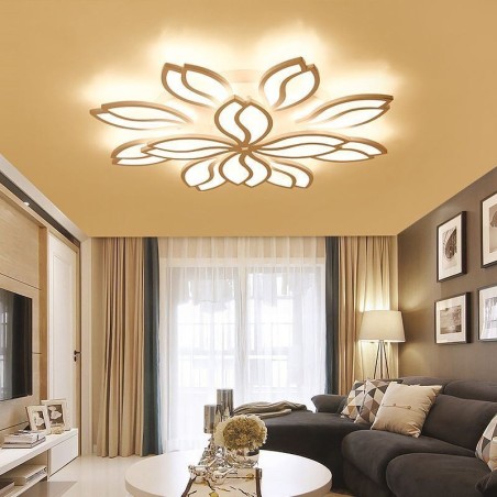 Plafoniera a filo LED fiore in acrilico