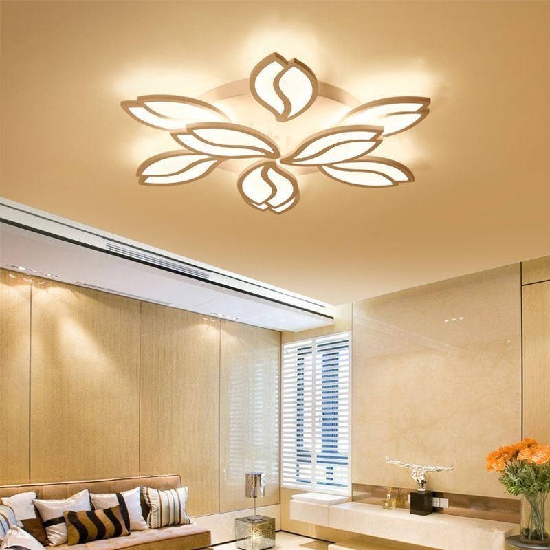 Plafoniera a filo LED fiore in acrilico