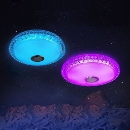 Plafoniera LED a filo 40 cm con controllo tramite app e altoparlante Bluetooth