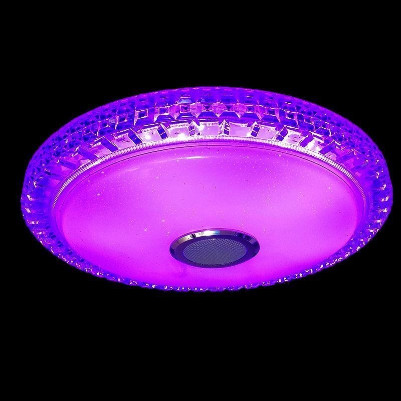 Plafoniera LED a filo 40 cm con controllo tramite app e altoparlante Bluetooth