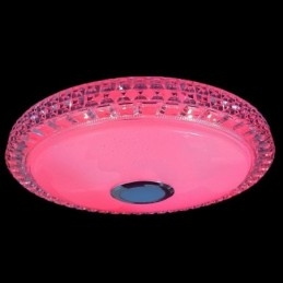 Plafoniera LED a filo 40 cm con controllo tramite app e altoparlante Bluetooth