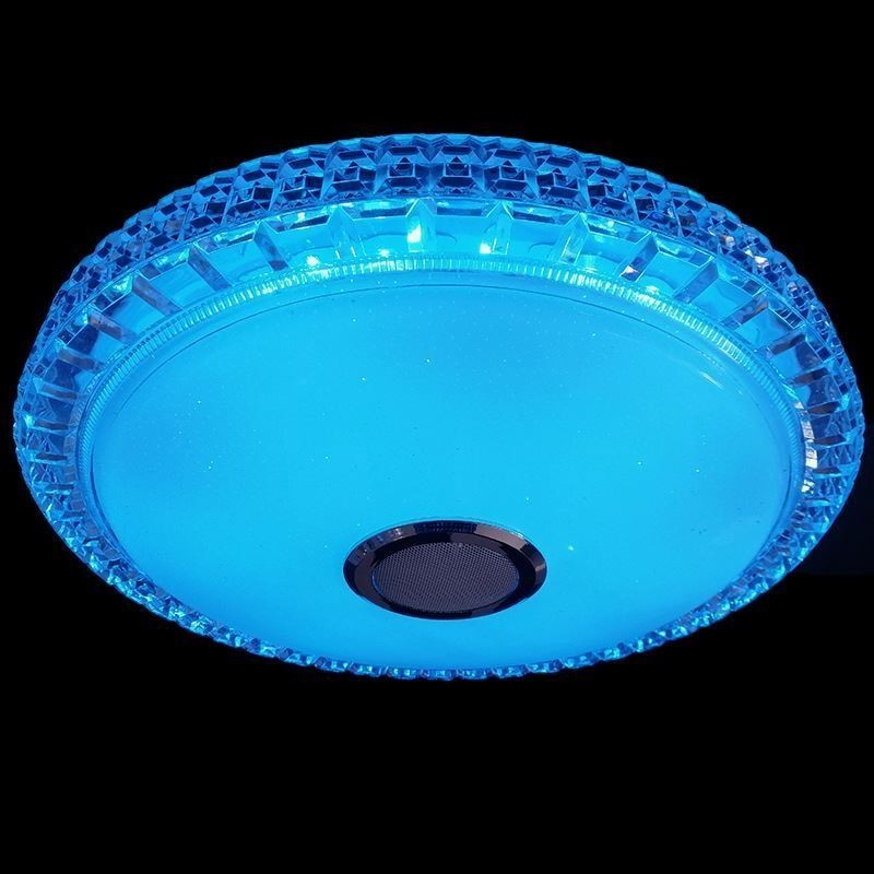 Plafoniera LED a filo 40 cm con controllo tramite app e altoparlante Bluetooth