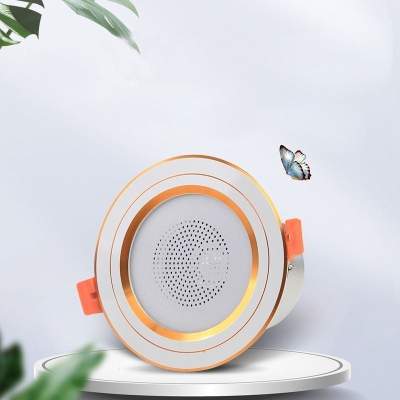 Faretto LED da incasso con altoparlante Bluetooth e musica, per cellulare, 5 W, 400 lm, 6500 K RGB