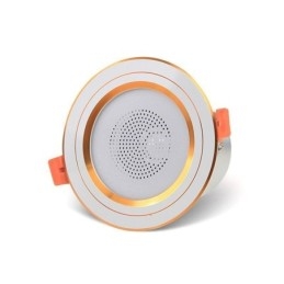 Faretto LED da incasso con altoparlante Bluetooth e musica, per cellulare, 5 W, 400 lm, 6500 K RGB