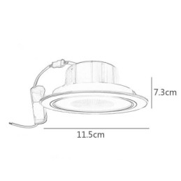 Faretto LED da incasso con altoparlante Bluetooth e musica, per cellulare, 5 W, 400 lm, 6500 K RGB
