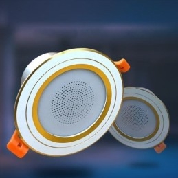 Faretto LED da incasso con altoparlante Bluetooth e musica, per cellulare, 5 W, 400 lm, 6500 K RGB