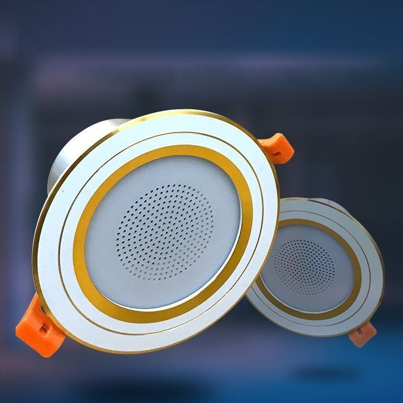 Faretto LED da incasso con altoparlante Bluetooth e musica, per cellulare, 5 W, 400 lm, 6500 K RGB