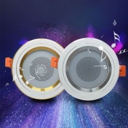 Faretto LED da incasso con altoparlante Bluetooth e musica, per cellulare, 5 W, 400 lm, 6500 K RGB