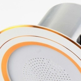 Faretto LED da incasso con altoparlante Bluetooth e musica, per cellulare, 5 W, 400 lm, 6500 K RGB