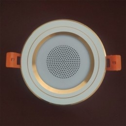 Faretto LED da incasso con altoparlante Bluetooth e musica, per cellulare, 5 W, 400 lm, 6500 K RGB