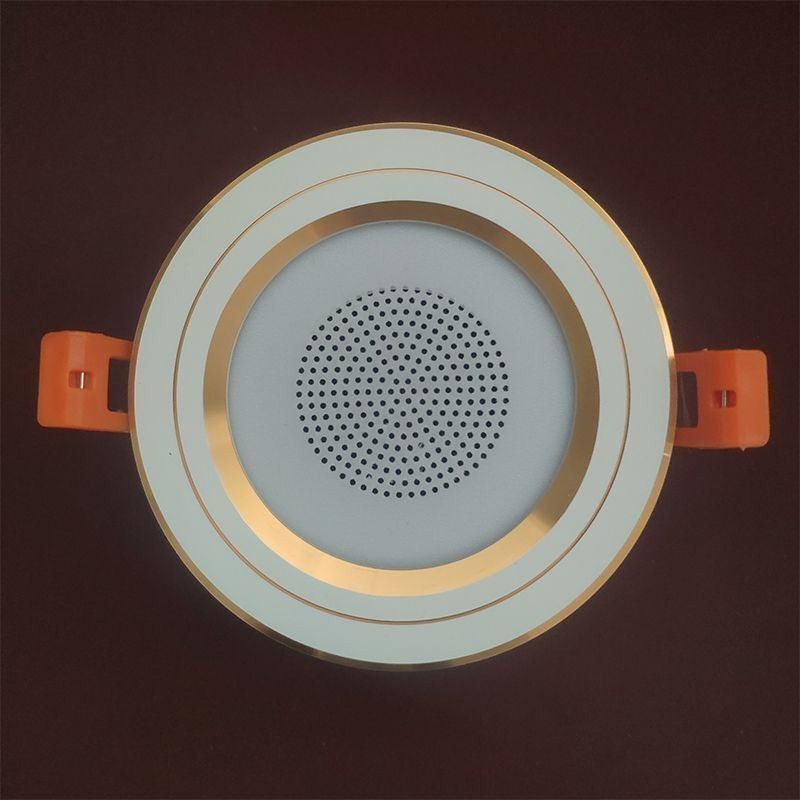 Faretto LED da incasso con altoparlante Bluetooth e musica, per cellulare, 5 W, 400 lm, 6500 K RGB