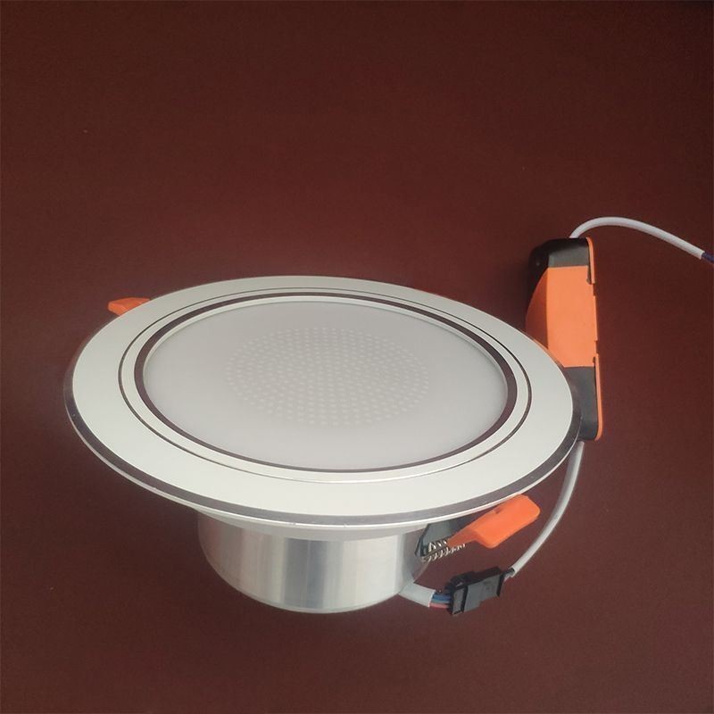 Faretto LED da incasso con altoparlante Bluetooth e musica, per cellulare, 5 W, 400 lm, 6500 K RGB
