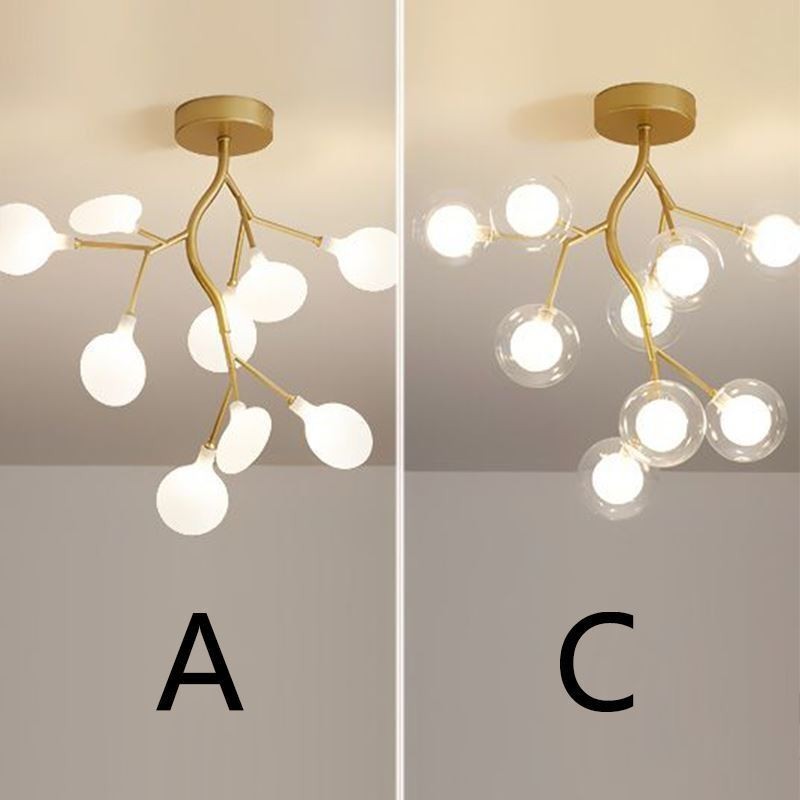 Plafoniera a filo Nordic Branches 9 luci G4 27 W 48×36 cm