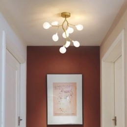 Plafoniera a filo Nordic Branches 9 luci G4 27 W 48×36 cm