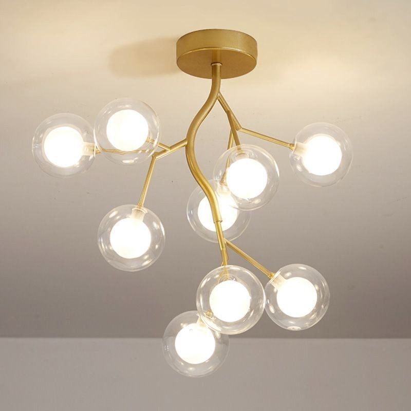Plafoniera a filo Nordic Branches 9 luci G4 27 W 48×36 cm