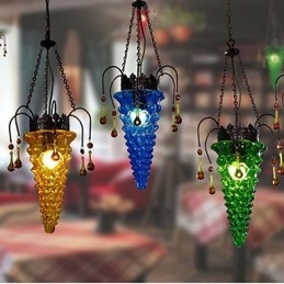 Lampada a sospensione mini Pino Pino in vetro, 2 luci E26/E27, 48 cm
